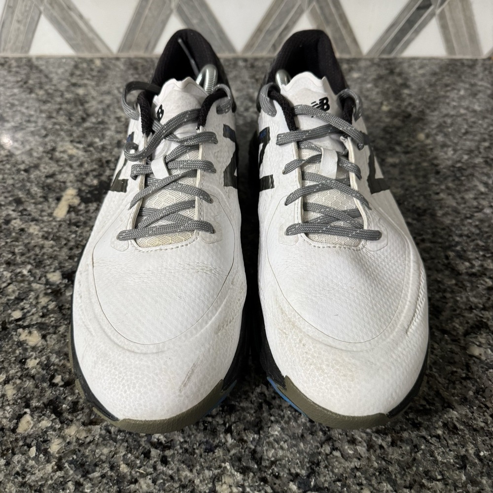 New Balance Minimus Tour Golf Shoes Mens Size 12 White Waterproof Spikes - Picture 5 of 6